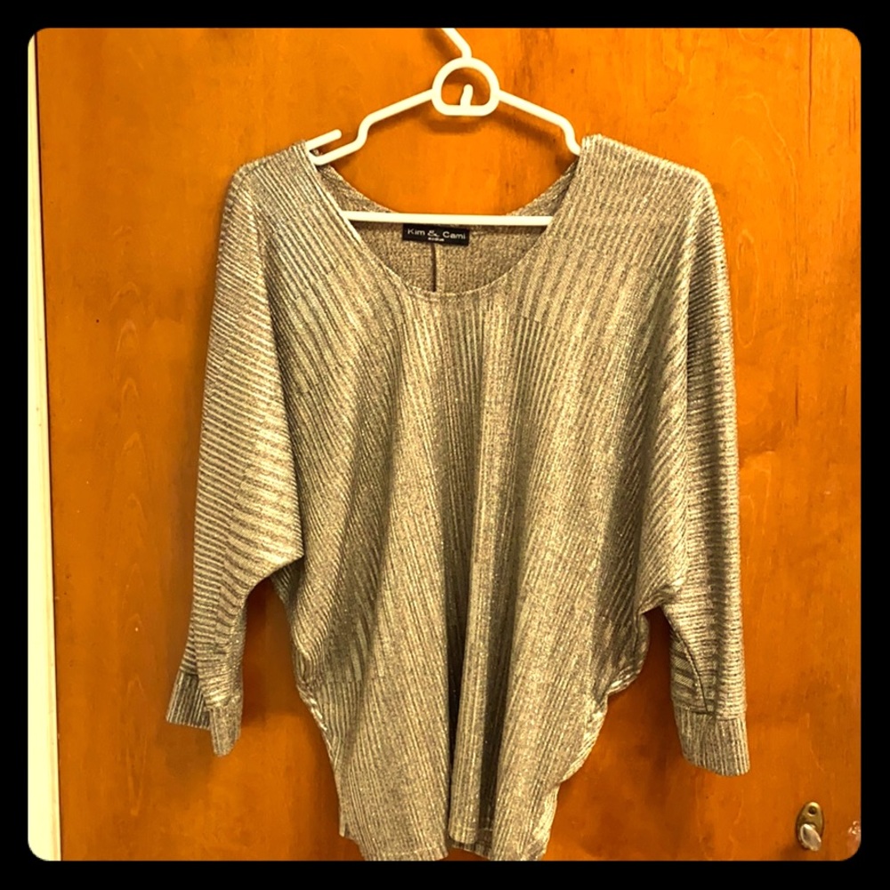 Sparkling silver blouse